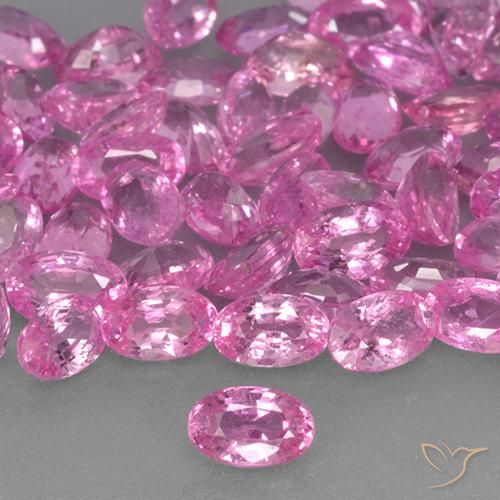 0.31ct 자연스러운 미디엄 핑크 사파이어, 타원형, VS