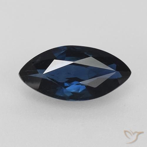 0.75ct 자연스러운 진한 파란색 사파이어, 보석, VVS-VS