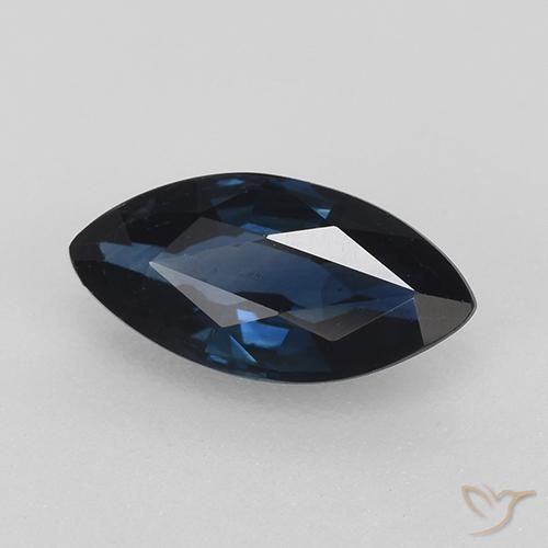 0.75캐럿 천연 진한 파란색 사파이어, 보석, VVS-VS