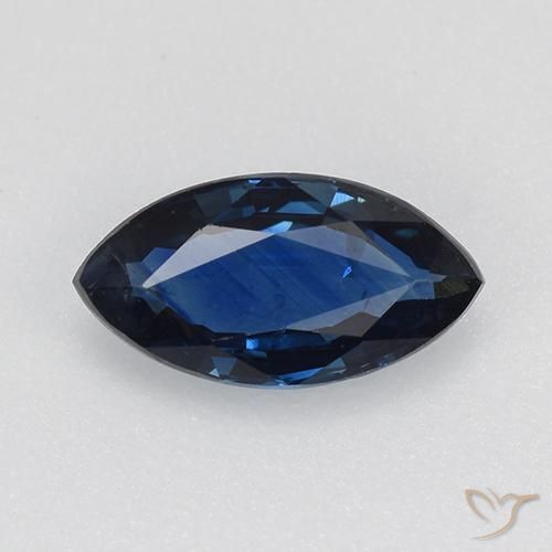 0.74ct 자연스러운 네이비 블루 사파이어, 보석, VVS-VS
