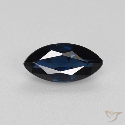 0.73ct 자연스러운 진한 파란색 사파이어, 보석, VVS-VS