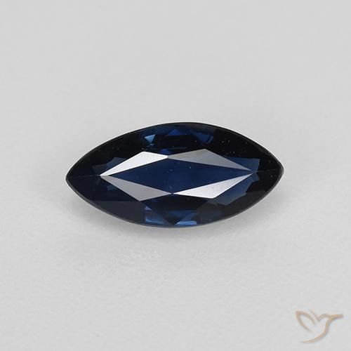0.74ct 자연스러운 네이비 블루 사파이어, 보석, VVS-VS