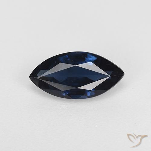 0.73ct 자연스러운 진한 파란색 사파이어, 보석, VS