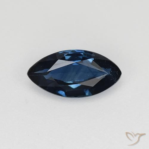 0.63ct 자연스러운 거무스름한 파란색 사파이어, 보석, VS