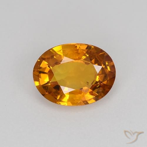 0.80ct 자연스러운 어스 오렌지 사파이어, 타원형, VS