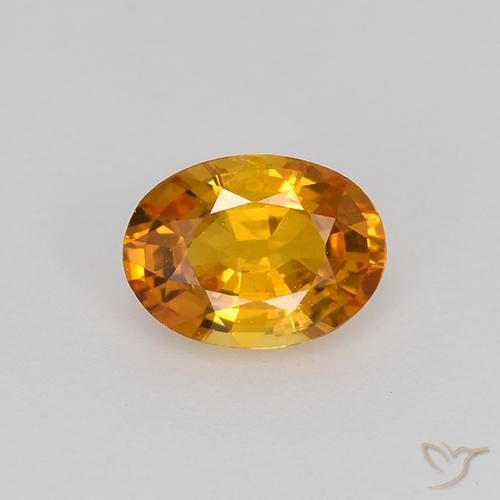 0.69ct 자연스러운 어스 오렌지 사파이어, 타원형, VVS-VS
