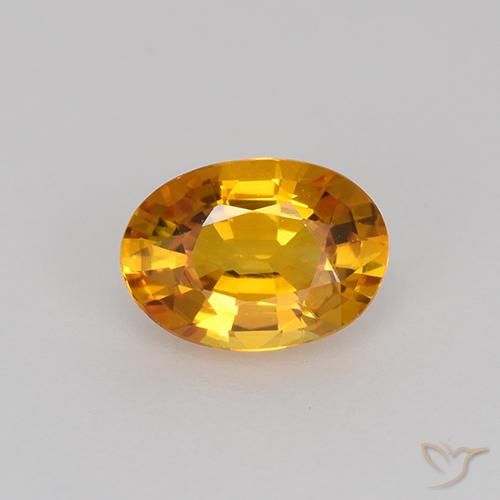 0.71ct 자연스러운 살구 오렌지 사파이어, 타원형, VVS-VS