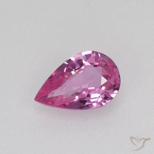0.48ct 자연스러운 적자색 사파이어, 배 모양, VVS