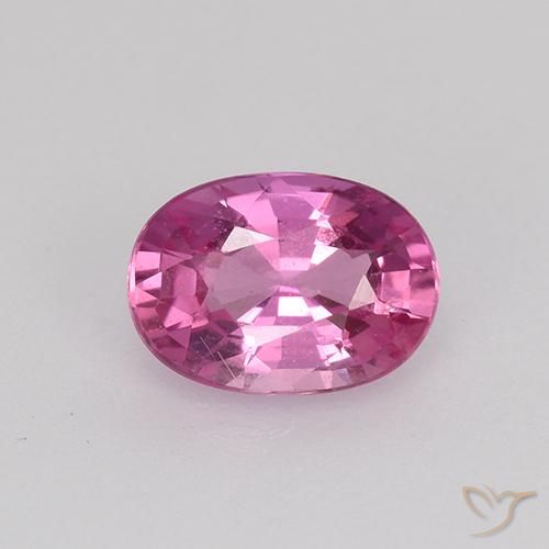 0.80ct 자연스러운 적자색 사파이어, 타원형, VVS