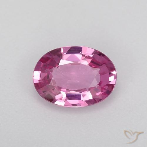 0.68ct 자연스러운 분홍빛이 도는 보라색 사파이어, 타원형, VVS