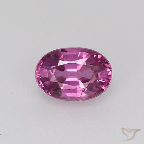 0.71ct 자연스러운 적자색 사파이어, 타원형, VVS
