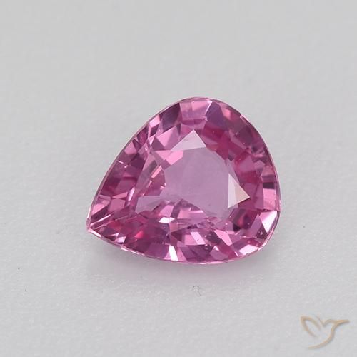 0.57ct 자연스러운 로얄 퍼플 핑크 사파이어, 배 모양, VVS