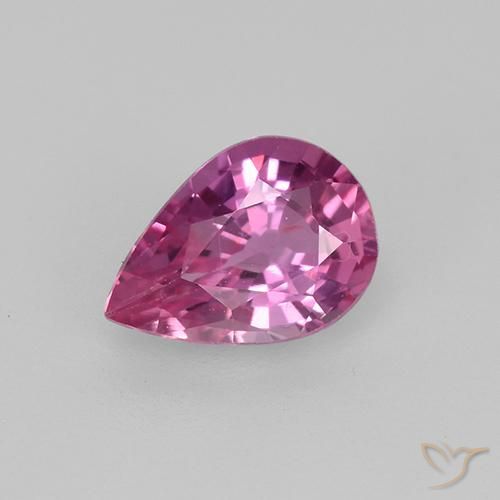 0.64ct 자연스러운 딥 핑크 사파이어, 배 모양, VVS-VS