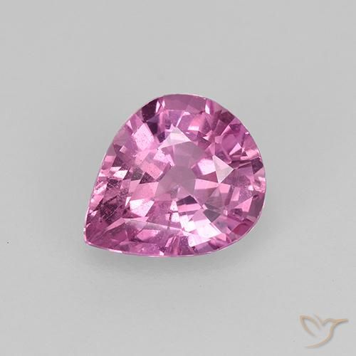 0.75ct 자연스러운 로얄 퍼플 핑크 사파이어, 배 모양, VVS-VS