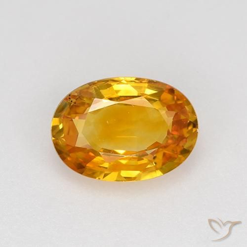 0.82ct 자연스러운 살구 오렌지 사파이어, 타원형, VVS-VS
