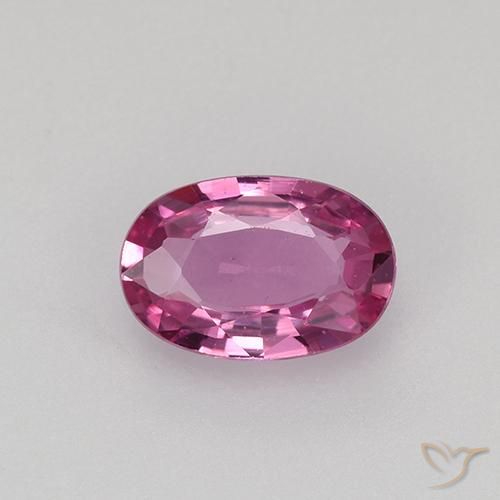 0.57ct 자연스러운 미디엄 핑크 사파이어, 타원형, VVS-VS