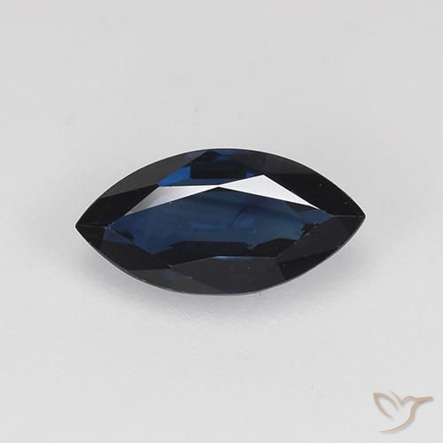 0.72ct 자연스러운 자정 블루 사파이어, 보석, VVS-VS