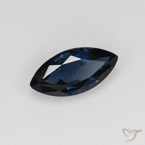 0.64캐럿 천연 나이트 블루 사파이어, 보석, VVS-VS