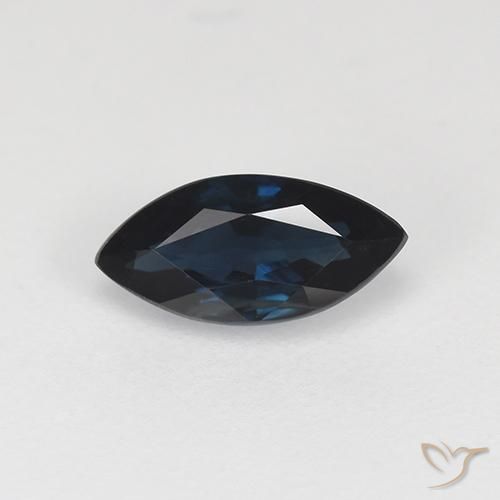 0.77ct 자연스러운 거무스름한 파란색 사파이어, 보석, VVS-VS