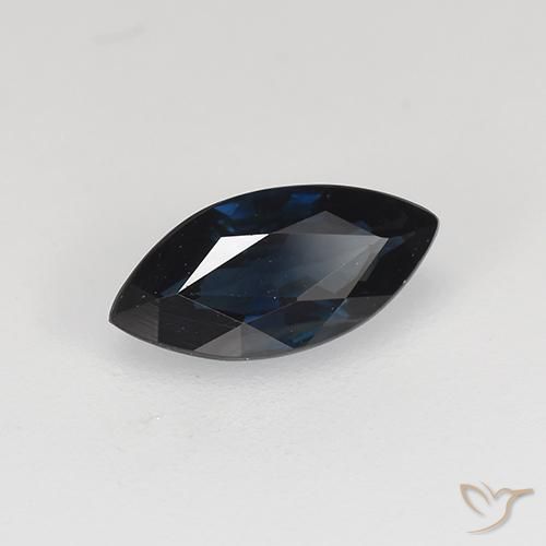 0.77캐럿 천연 거무스름한 파란색 사파이어, 보석, VVS-VS