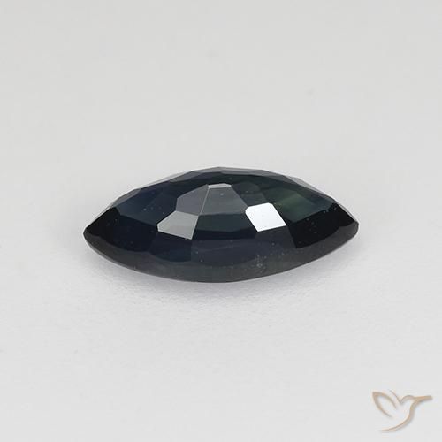 0.77캐럿 천연 거무스름한 파란색 사파이어, 보석, VVS-VS