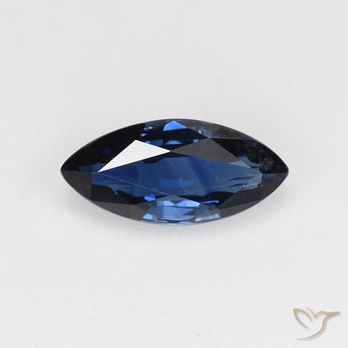 0.65ct 자연스러운 자정 블루 사파이어, 보석, VVS-VS