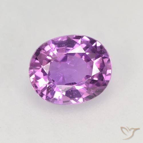 0.76ct 자연스러운 미디엄 바이올렛 사파이어, 타원형, VVS-VS