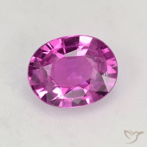 0.65ct 자연스러운 퍼플 핑크 사파이어, 타원형, VVS