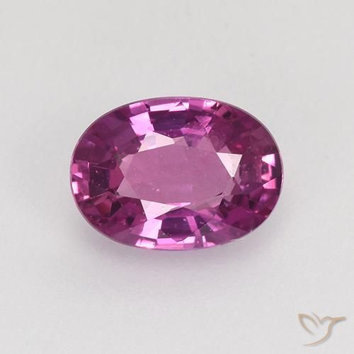 0.85ct 자연스러운 미디엄 다크 퍼플 사파이어, 타원형, VVS-VS