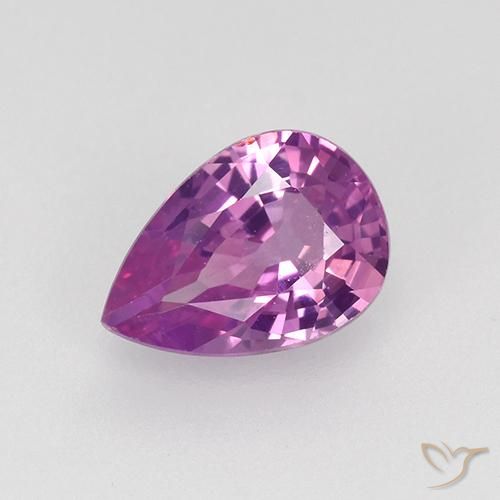 0.82ct 자연스러운 미디엄 다크 퍼플 사파이어, 배 모양, VVS-VS