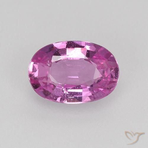 0.64ct 자연스러운 짙은 분홍빛이 도는 보라색 사파이어, 타원형, VVS-VS