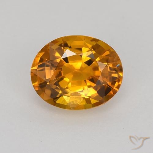 0.80ct 자연스러운 오렌지 브라운 사파이어, 타원형, VVS-VS, Photo A