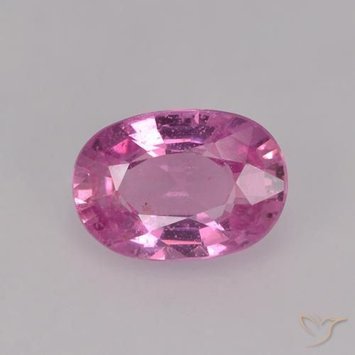 0.73ct 자연스러운 미디엄 핑크 사파이어, 타원형, VS