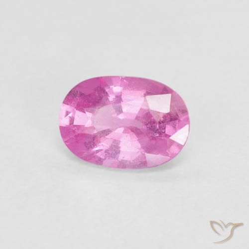 0.79ct 자연스러운 핫 핑크 사파이어, 타원형, VS