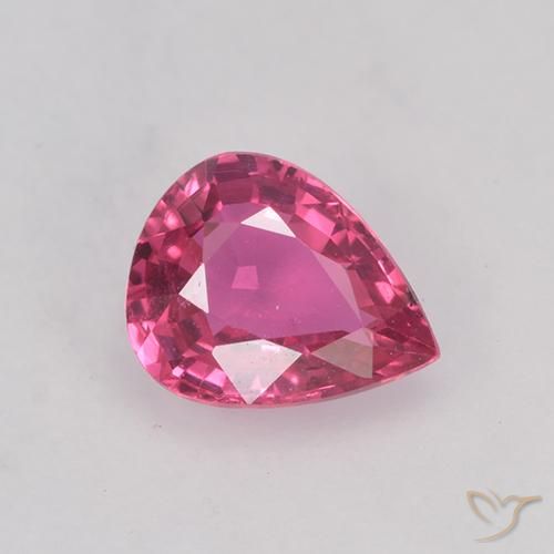 0.69ct 자연스러운 미디엄 핑크 사파이어, 배 모양, VVS-VS