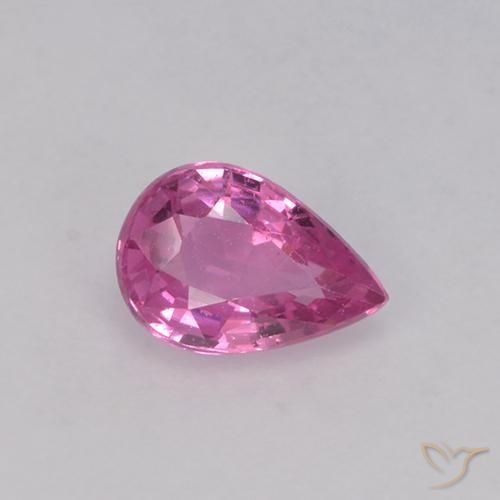 0.67ct 자연스러운 강렬한 보라색 사파이어, 배 모양, VVS-VS