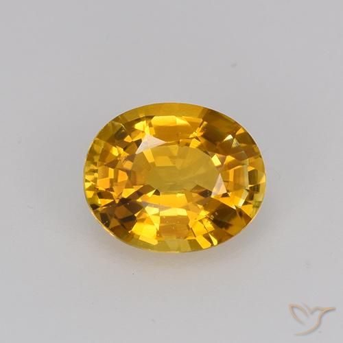 0.75ct 자연스러운 오렌지-골드 사파이어, 타원형, VVS-VS