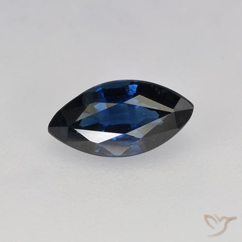 0.76ct 자연스러운 자정 블루 사파이어, 보석, VVS