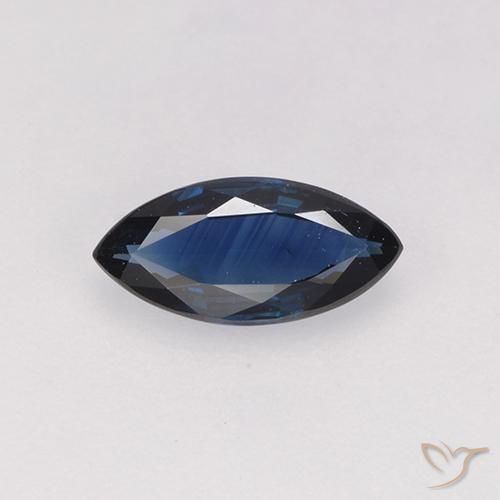0.57ct 자연스러운 네이비 블루 사파이어, 보석, VVS
