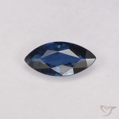 0.55ct 자연스러운 네이비 블루 사파이어, 보석, VS