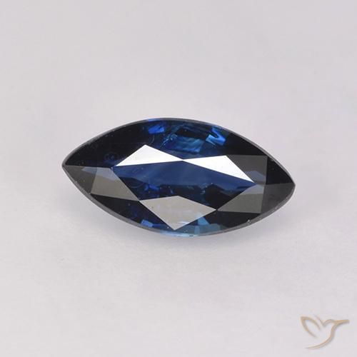 0.76ct 자연스러운 자정 블루 사파이어, 보석, VVS-VS