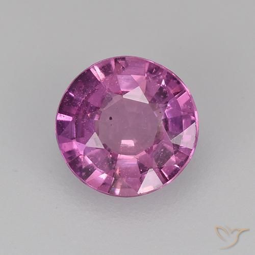 0.59ct 자연스러운 미디엄 다크 퍼플 사파이어, 둥근, VS
