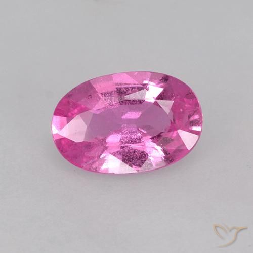 0.66ct 자연스러운 딥 핑크 사파이어, 타원형, VS