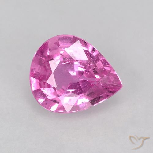 0.62ct 자연스러운 인텐스 핑크 사파이어, 배 모양, VS