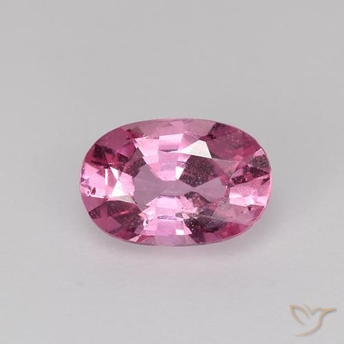 0.76ct 자연스러운 인텐스 핑크 사파이어, 타원형, VS