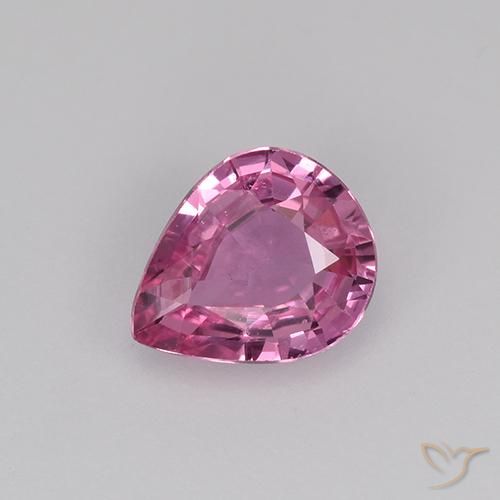0.63ct 자연스러운 딥 핑크 사파이어, 배 모양, VS