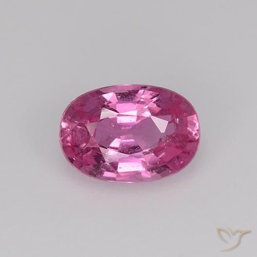 0.77ct 자연스러운 미디엄 핑크 사파이어, 타원형, VS