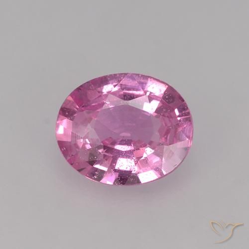 0.66ct 자연스러운 미디엄 핑크 사파이어, 타원형, VVS-VS