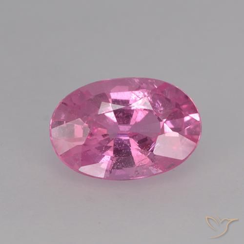 0.68ct 자연스러운 인텐스 핑크 사파이어, 타원형, VVS-VS