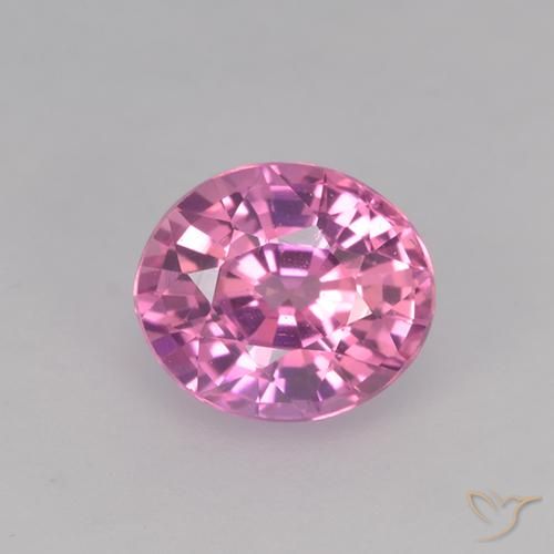 0.74ct 자연스러운 미디엄 핑크 사파이어, 타원형, VVS-VS